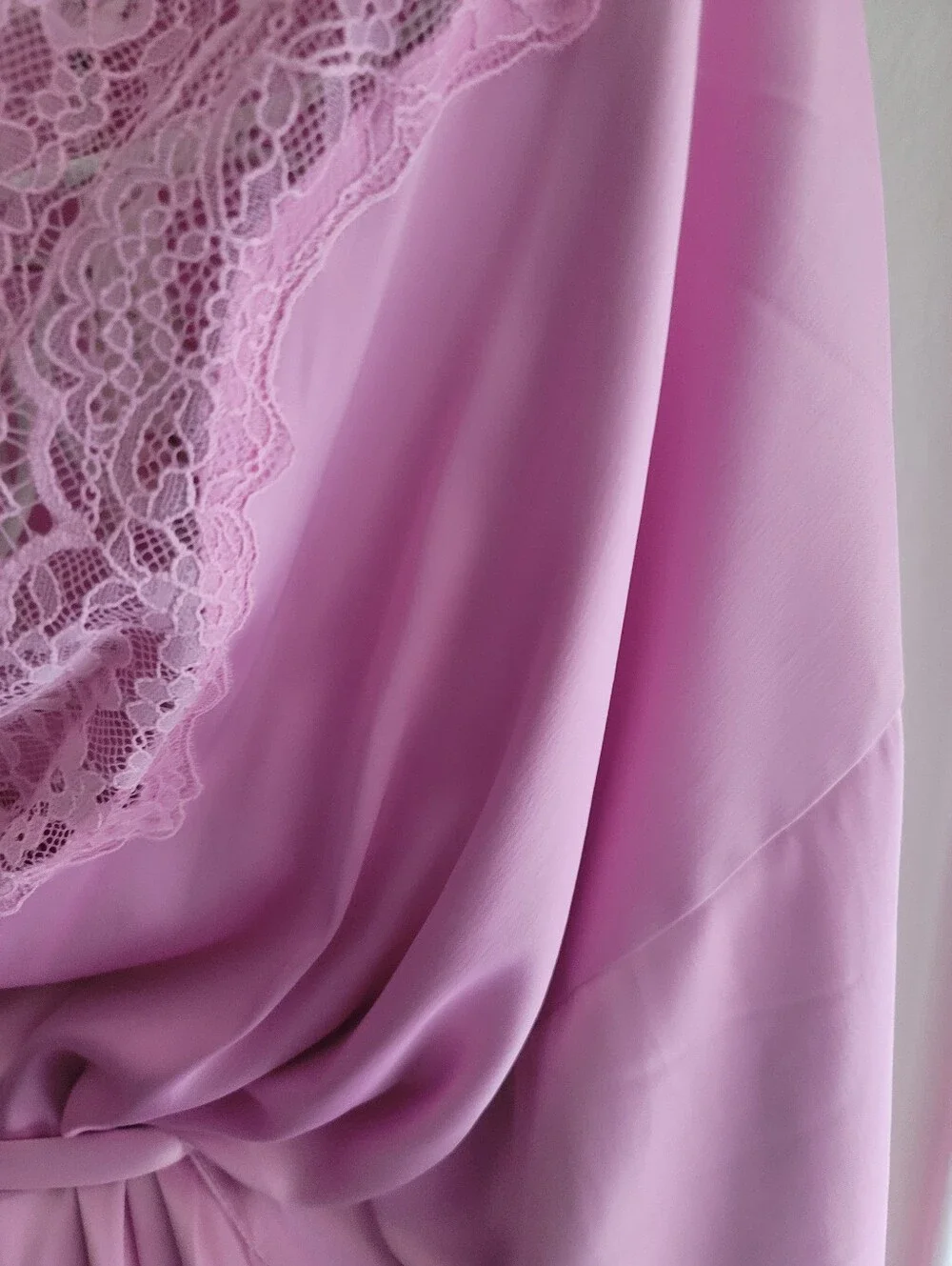 Victoria's Secret Pink/Lavender Silky Lace Trim Rine NWT